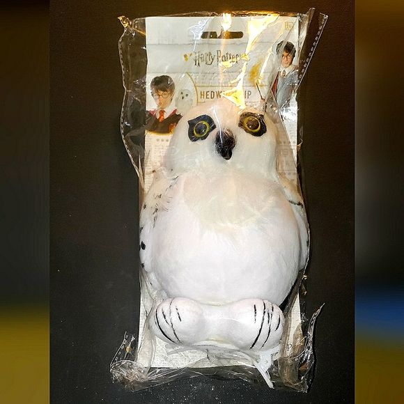 NEW Harry Potter Pince - Hedwig Owl! Appr. 7-8" inch. White Spotted Owl. Clip-On - Picture 3 of 14